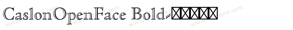 CaslonOpenFace Bold字体转换